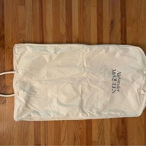 Alexander McQueen Cream Branded Garment Bag